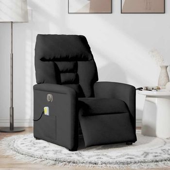 Sillón De Salón | Silla | Sillón Reclinable De Masaje Eléctrico Tela Negro
