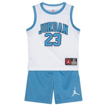 Conjunto camiseta y pantalón corto JDN Jordan 23 Jersey Set para niño blanco