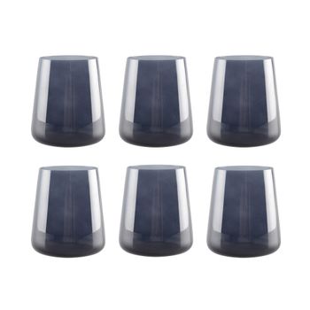 Set de 6 vasos de agua negros