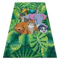 alfombra lavable bambino 2651 animales selva para ninos antideslizan 120x170 cm