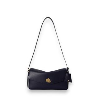 Lauren Ralph Lauren para mujer. 431P16684005 Bolso de hombro de piel Farrah marino (OSFA), Casual