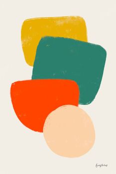 Cuadro de paleta de colores primarios impresión sobre lienzo 30x45cm