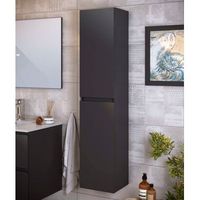 columna de bano neli 2 puertas 140x30x27 cm gris negruzco t-bath