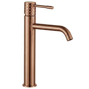 Grifo De Lavabo Lungo Brush Copper High