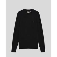 lyle  scott jersey kn2200v cotton merino full zip-z865 black para hombre