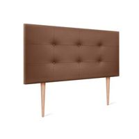 cabecero de polipiel capitone 160x115cm con patas camas 150160 - arcilla