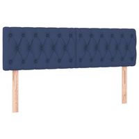 juego de 2 cabeceros cama  panel de cabecera tela azul 72x7x7888 cm