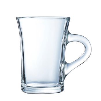 Set 6 Mugs Vidrio 23cl Arcoroc Bock A Te - Amarillo Apto Microondas