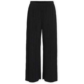 Vila Pantalones Noos Plisa Trousers - Black Beauty para mujer
