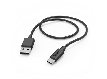 Cable USB a USB-C - Hama 00201594, De A C, 1 m, Negro