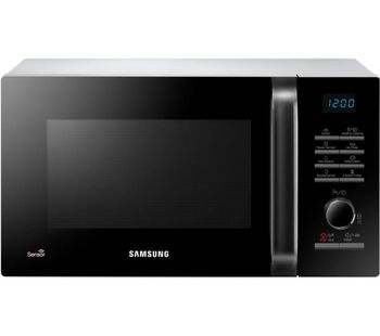 SAMSUNG MS23H3125AW Solo Microwave - Black & White, Black