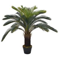 planta artificial con maceta de palmera cicada verde 90 cm decoracion interior dec022030