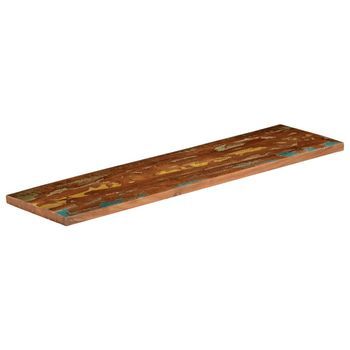 Tablero Mesa | Tablero Escritorio Rectangular Madera Maciza Reciclada 110x30x3,8 Cm