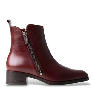 Wonders para mujer. D-1810 Botines D-1810 granates (40), Piel, 3 a 5cm, Cremallera, Casual