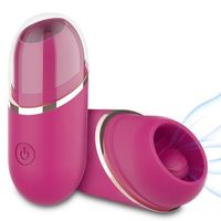 vibrador de masaje de lengua femenina rojo