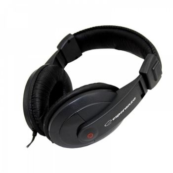 Auriculares Esperanza EH120 con cable Jack 3,5 mm y 6,3 mm para música negros