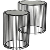 mesa auxiliar negro 2set o44cm