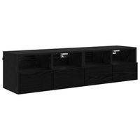 gabinetes de pared para tv 2 uds roble negro vidaxl