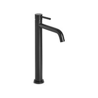 grifo mezclador para lavabo de laton mate moderno monomando 30 cm accesorios de bano negro salinas