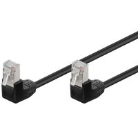 goobay cable de red acodado ftp rj-45 3m negro