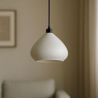 lampara de techo modelo gokai blnn blanco cable de seda trenzado negro embellecedor floron de techo negro luz led e27