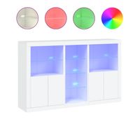 vidaxl aparador con luces led blanco 162x37x100 cm