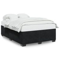 cama de matrimonio  cama de adulto  estructura de cama sin colchon terciopelo negro 140x190 cm