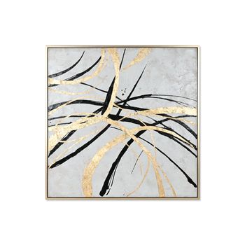Cuadro Lienzo Ps 131x4x131 Abstracto Pintado Mano
