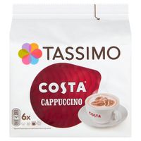 tassimo costa cappuccino coffee pods 6 serving