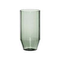 vaso de agua de cristal verde