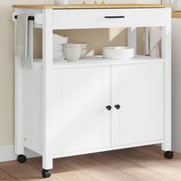 carrito de cocinarestanteria de cocina carrito de servir monza madera maciza de pino 84x40x90 cm cfw779793