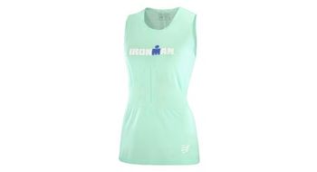 Camiseta de tirantes compressport mujer ironman seaside verde