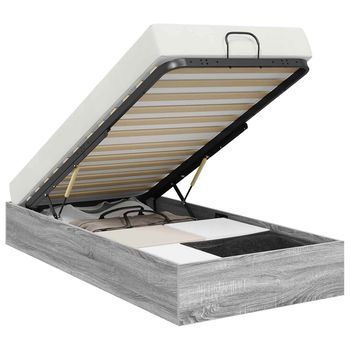 Estructura De Cama Ottoman Gris Sonoma 203 X 100 X 25 Cm Vidaxl