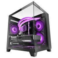 mars gaming mc-3cm caja microatx vista 3d triple cristal templado doble camara lateral negro