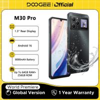 version global del telefono inteligente doogee m30 pro pantalla trasera de 13 8000 mah pantalla de 688 8 gb de ram 256 gb de rom gemini ai android 16 nfc