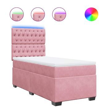 Cama Tapizada 200x100x150,5 Cm Tejido - Rosa