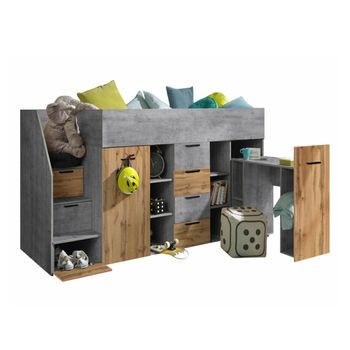 Litera Hartford 364, Individuales, Gris, Aglomerado Laminado, Somieres, 180x249x123cm