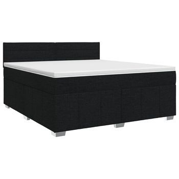 Cama Tapizada 190x140x88 Cm Tejido - Negro