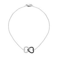 pulsera de diamantes corazones rodiados 008 ct total