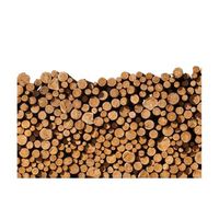 papel pintado 3d - monton de madera 250x193 cm