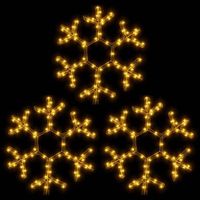 figura de navidad de copo de nieve con led 3 piezas 38x37 cm vidaxl