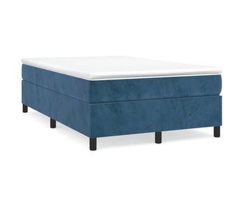 Estructura de cama box spring terciopelo azul oscuro 120x200 cm