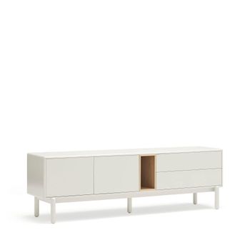 Mueble de tv 2 puertas 2 cajones de 180 cm crema