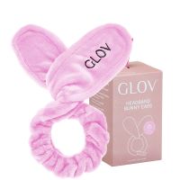 glov pink bunny ears hair protecting headband and hair tie set