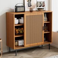 aparador - mueble para salon y comedor - tablero de particulas - nogal 100x37x90cm
