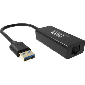 Tarjeta de red Vision TC-USBETH/BL USB Ethernet 10/100 Mbps negra