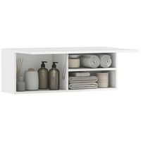 armario de bano de pared de madera kleankin 80 x 25 x 30 cm r blanco