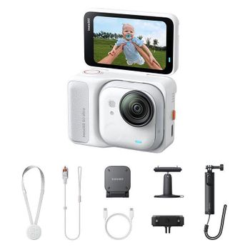 Cámara deportiva Insta360 GO Ultra Creator Bundle Blanco 4K 60fps magnetismo AI
