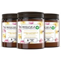 botanica by air wick pack 3 velas aromaticas cera natural aroma vainilla y magnolia del himalaya