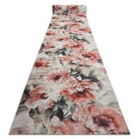 alfombra de pasillo con refuerzo de goma lotus bouquet 52900 flores be 100x250 cm